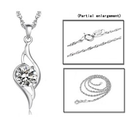 Colar Feminino De Titânio Com Banho De  E Diamante, Qualidade E Quantidade Garantidas