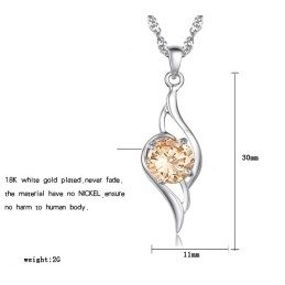 Colar Feminino De Titânio Com Banho De  E Diamante, Qualidade E Quantidade Garantidas