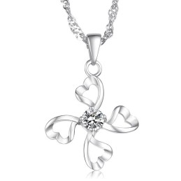 Colar Feminino De Titânio Com Revestimento De Platina De Alta Qualidade E Diamante