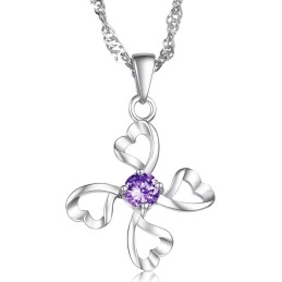 Colar Feminino De Titânio Com Revestimento De Platina De Alta Qualidade E Diamante