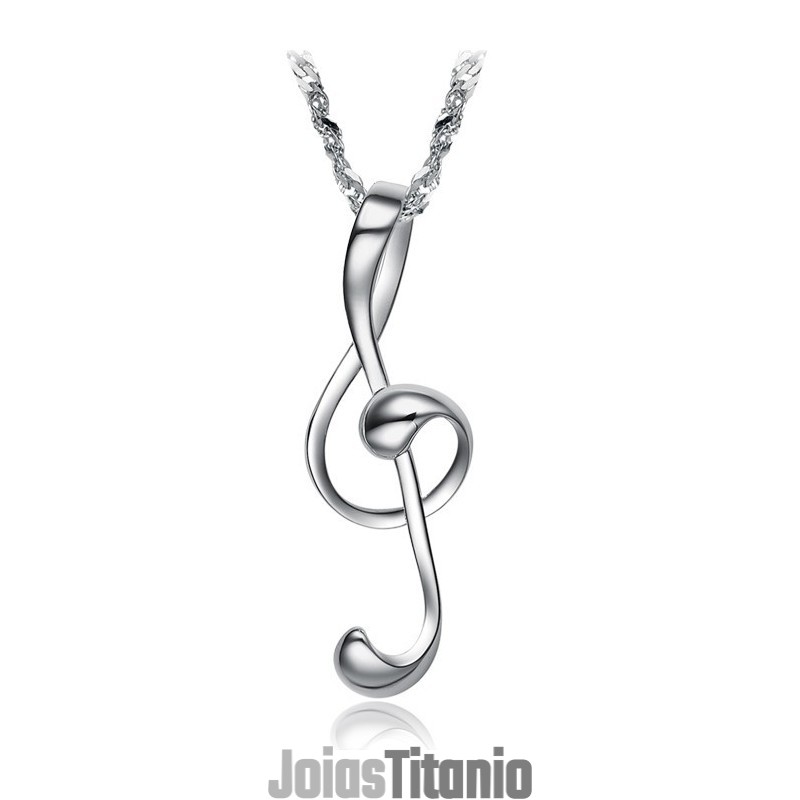 Colar De Titânio Com Notação Musical Feminina De Reputação Confiável E Banhado A Platina Colar De Titânio Com Notação Musical Feminina De Reputação Confiável E Banhado A Platina