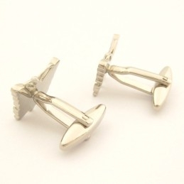 Abotoaduras De Borboleta De Titânio Com Diamantes