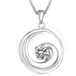 Colar Feminino De Titânio Com Revestimento De Platina De Alta Qualidade E Diamante