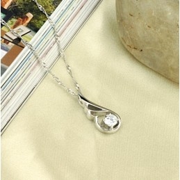 Colar Feminino De Titânio Com Banho De Platina E Diamantes, Grande Variedade