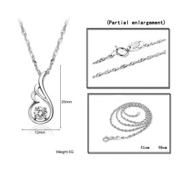 Colar Feminino De Titânio Com Banho De Platina E Diamantes, Grande Variedade