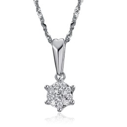 Colar De Titânio Com Revestimento De Platina E Diamante, Feminino, De Reputação Confiável