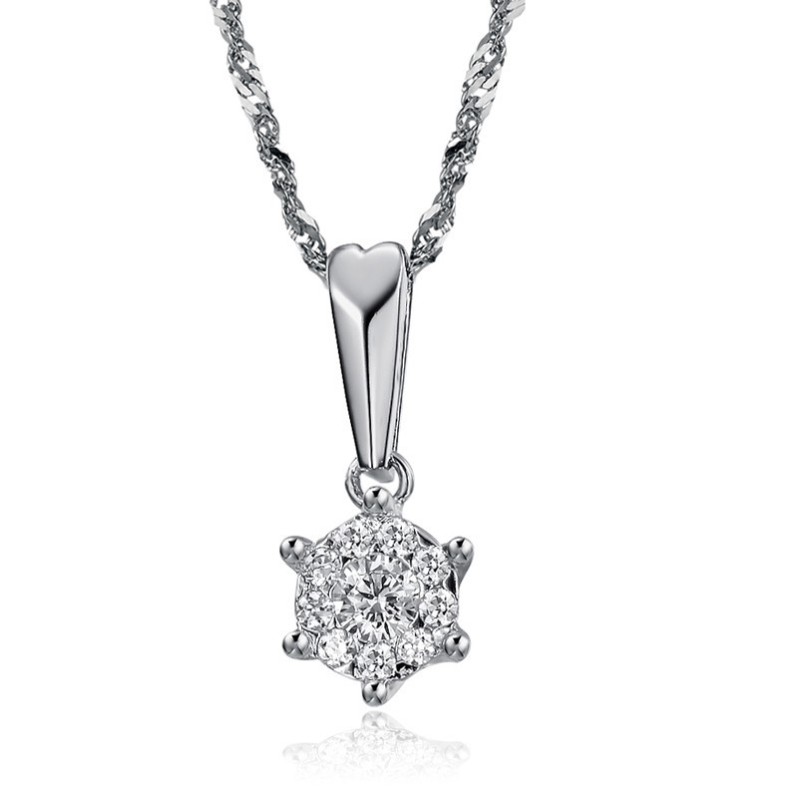 Colar De Titânio Com Revestimento De Platina E Diamante, Feminino, De Reputação Confiável Colar De Titânio Com Revestimento De Platina E Diamante, Feminino, De Reputação Confiável