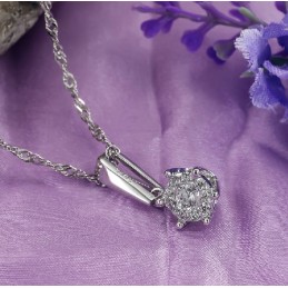 Colar De Titânio Com Revestimento De Platina E Diamante, Feminino, De Reputação Confiável