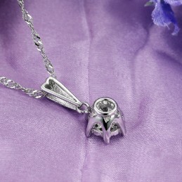 Colar De Titânio Com Revestimento De Platina E Diamante, Feminino, De Reputação Confiável