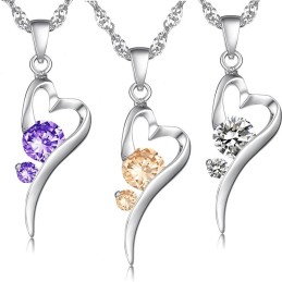 Colar De Titânio Com Fecho Feminino E Diamante, Banhado A Platina, Grande Variedade