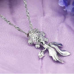 Colar De Titânio Com Revestimento De  Em Formato De Peixe Feminino Fácil De Usar