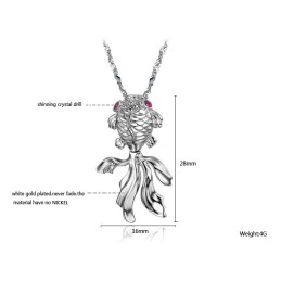 Colar De Titânio Com Revestimento De  Em Formato De Peixe Feminino Fácil De Usar