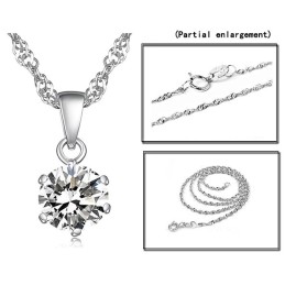 Colar De Titânio Com Revestimento De Platina Feminino De Qualidade Estável Com Diamante