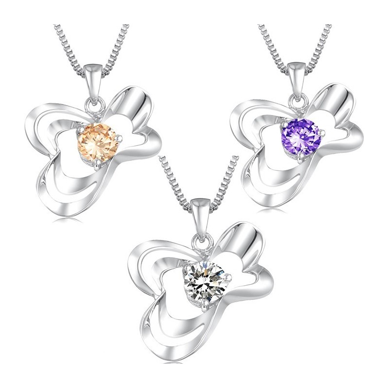 Colar Feminino De Titânio Com Banho De Platina E Diamante De Excelente Qualidade