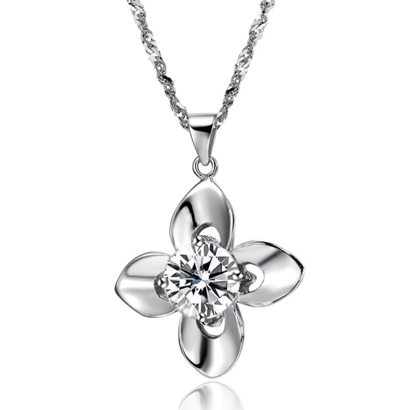 Colar Feminino De Titânio Com Banho De Platina E Diamante, De Renome Mundial Colar Feminino De Titânio Com Banho De Platina E Diamante, De Renome Mundial