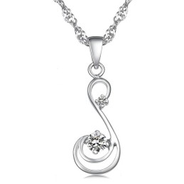 Colar Feminino De Titânio Com Banho De Platina E Diamante, Qualidade E Quantidade Garantidas