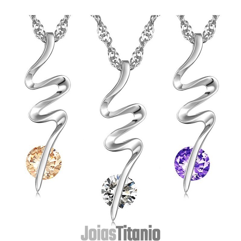 Colar Feminino De Titânio Com Revestimento De Platina E Diamante, Famoso Por Sua Alta Qualidade Colar Feminino De Titânio Com Revestimento De Platina E Diamante, Famoso Por Sua Alta Qualidade