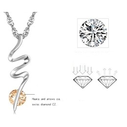 Colar Feminino De Titânio Com Revestimento De Platina E Diamante, Famoso Por Sua Alta Qualidade
