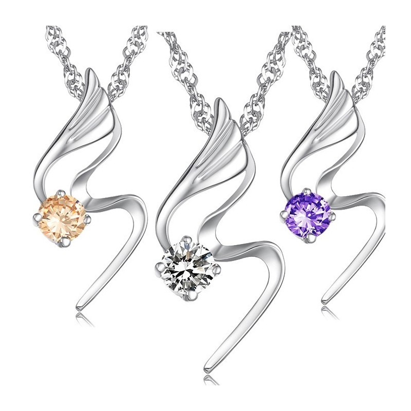Colar Feminino De Titânio Com Revestimento De Platina E Diamante De Qualidade Confiável Colar Feminino De Titânio Com Revestimento De Platina E Diamante De Qualidade Confiável