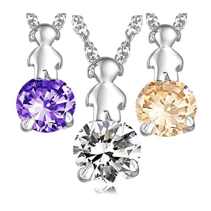 Colar Feminino De Titânio Com Revestimento De Platina E Diamante, Durável Em Uso Colar Feminino De Titânio Com Revestimento De Platina E Diamante, Durável Em Uso