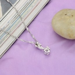 Colar De Titânio Com Banho De Platina E Diamante Em Formato De Golfinho Feminino Com Qualidade E Quantidade Garantidas