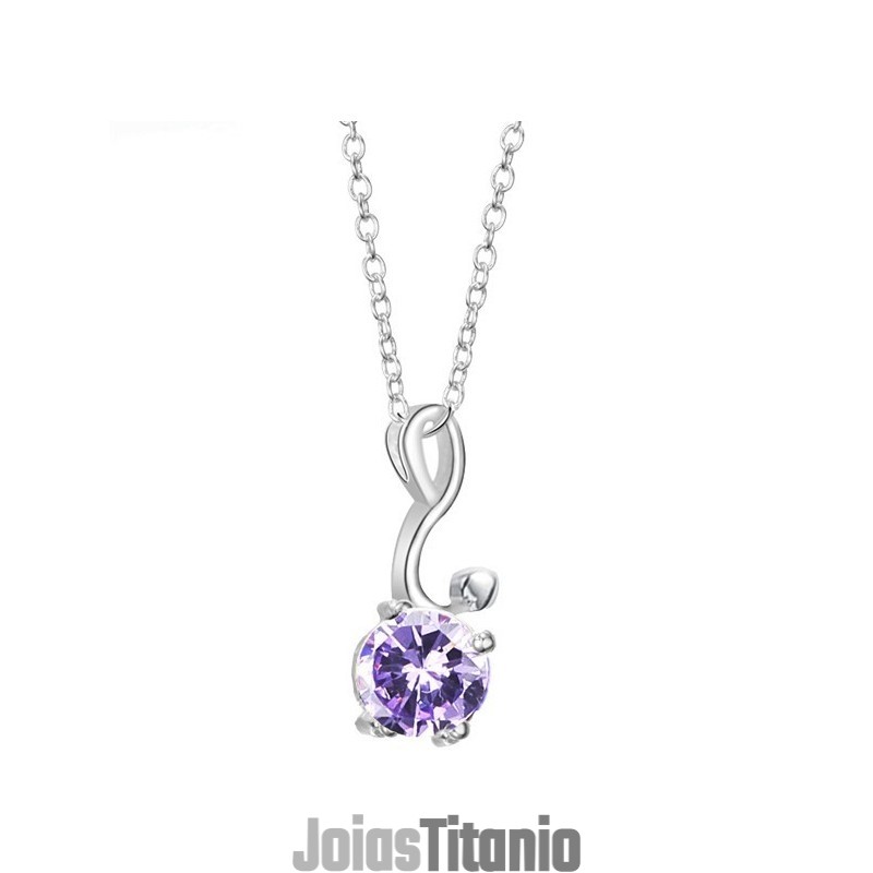 Colar Feminino De Titânio Com Banho De Platina E Diamantes, Grande Variedade Colar Feminino De Titânio Com Banho De Platina E Diamantes, Grande Variedade