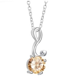 Colar Feminino De Titânio Com Banho De Platina E Diamantes, Grande Variedade