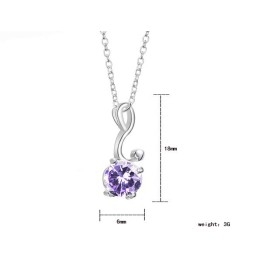 Colar Feminino De Titânio Com Banho De Platina E Diamantes, Grande Variedade