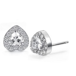 Para Desfrutar De Alta Reputação Em Casa E No Exterior, Brincos Femininos De Titânio Com Revestimento De Platina E Diamante