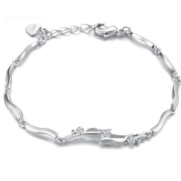 Pulseira Feminina De Titânio Com Revestimento De Platina De Qualidade Confiável