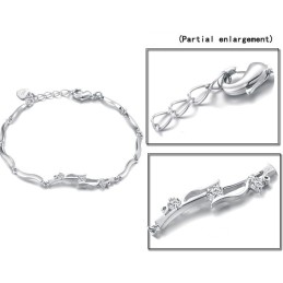 Pulseira Feminina De Titânio Com Revestimento De Platina De Qualidade Confiável