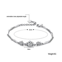 Pulseira De Titânio Com Revestimento De  Feminina De Qualidade Estável E Diamante