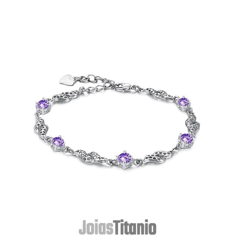 Pulseira Feminina De Titânio Com Revestimento De  Vazada E Diamante De Excelente Qualidade