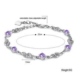 Pulseira Feminina De Titânio Com Revestimento De  Vazada E Diamante De Excelente Qualidade