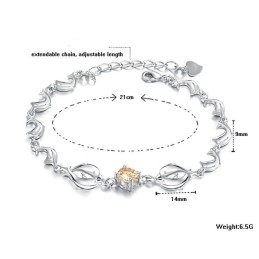 Pulseira De Titânio Banhada A  Em Formato De Golfinho Feminino Da Rainha Da Qualidade
