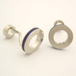 Abotoaduras Redondas De Titânio De Novo Estilo