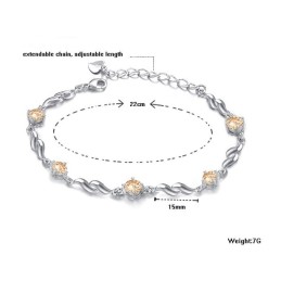 Pulseira Feminina De Titânio Com Banho De Platina Roxa E Diamante, Qualidade E Quantidade Garantidas