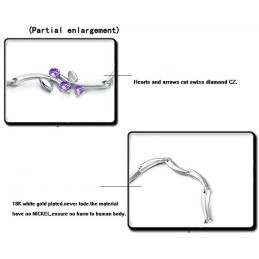 Pulseira Feminina De Titânio Com Revestimento De Platina E Strass De Qualidade Confiável