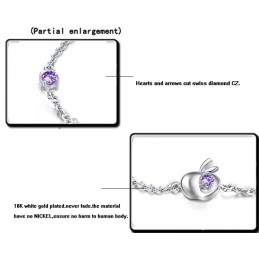Pulseira Feminina De Titânio Com Revestimento De Platina Vazada E Strass, De Reputação Confiável