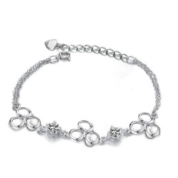 Pulseira Feminina De Titânio Com Revestimento De Platina E À Prova De Desbotamento, Grande Variedade