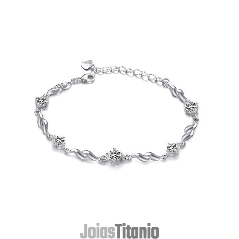 Pulseira De Titânio Banhada A Platina Feminina De Reputação Confiável Pulseira De Titânio Banhada A Platina Feminina De Reputação Confiável
