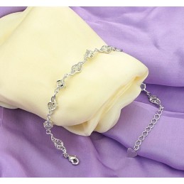 Pulseira Feminina De Titânio Com Revestimento De  Vazada De Qualidade Superior Com Strass