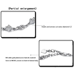 Pulseira Feminina De Titânio Com Revestimento De  Vazada De Qualidade Superior Com Strass