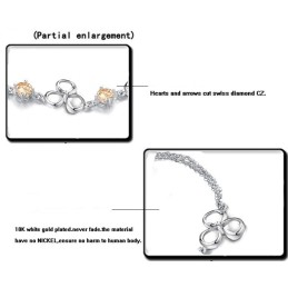 Pulseira Feminina De Titânio Com Banho De  E Diamante Com Qualidade E Quantidade Garantidas