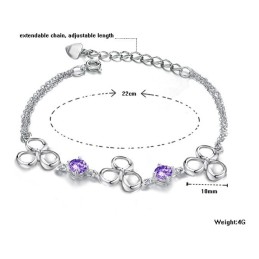 Pulseira Feminina De Titânio Com Banho De  E Diamante Com Qualidade E Quantidade Garantidas