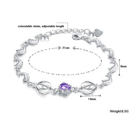 Pulseira De Titânio Com Revestimento De Platina E Diamante, Formato De Golfinho, Durável Em Uso