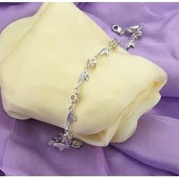 Pulseira Feminina De Titânio Com Banho De Platina E Diamantes Completa Em Especificações