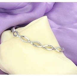 Pulseira Feminina De Titânio Com Banho De Platina E Diamantes, A Rainha Da Qualidade