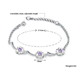 Pulseira De Titânio Com Revestimento De Platina Em Formato De Trevo Feminino, Durável Em Uso