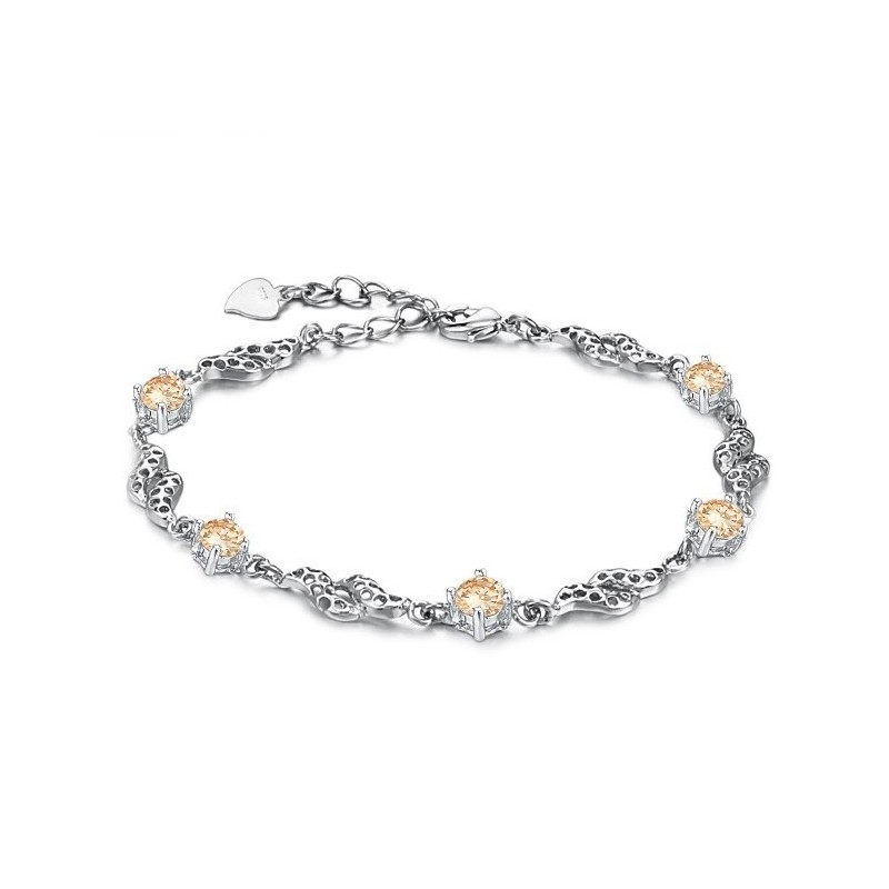 Pulseira Feminina De Alta Qualidade Com Revestimento De  Oca E Titânio Com Diamante